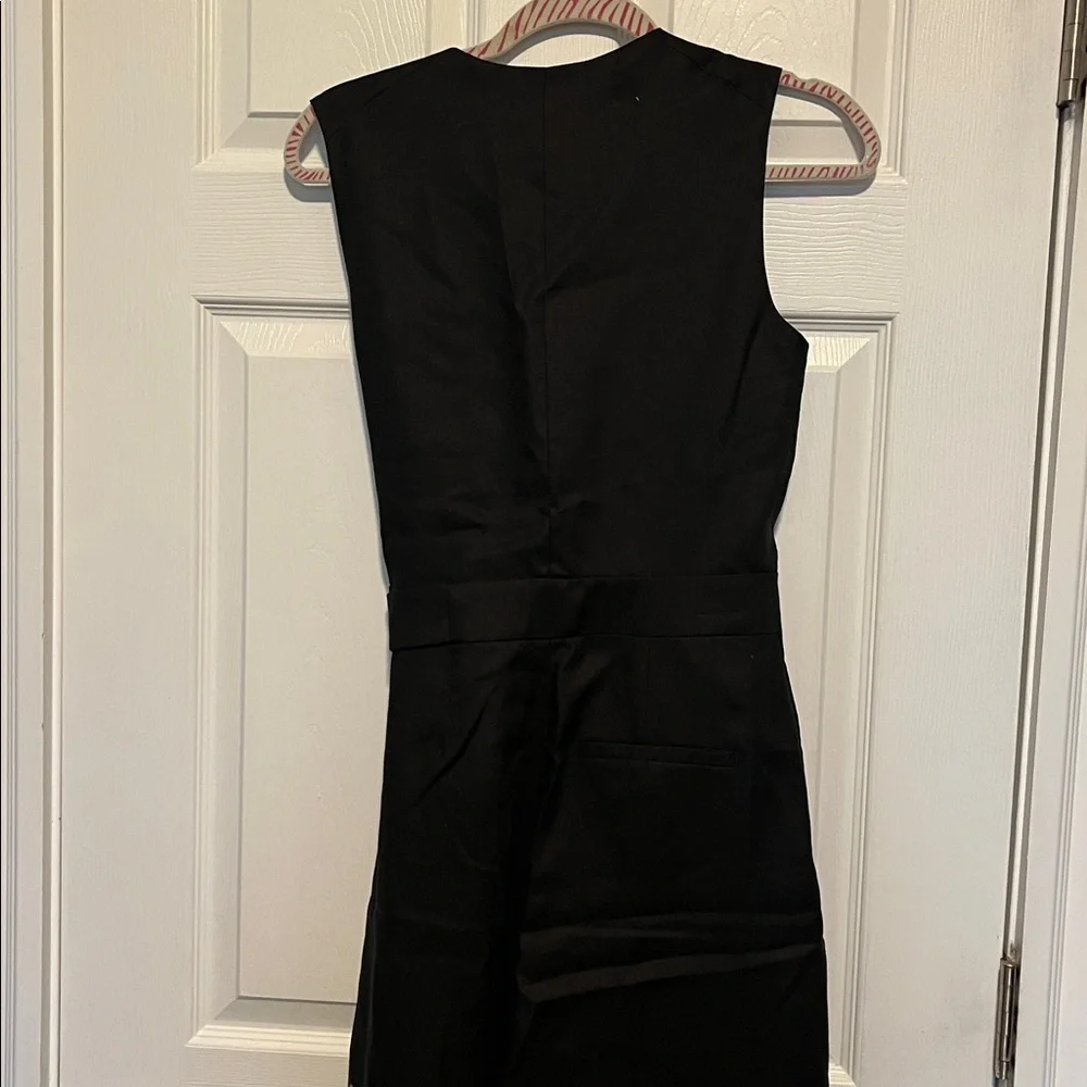 COS Wrap Front Linen Jumpsuit Black Size 4 NWT